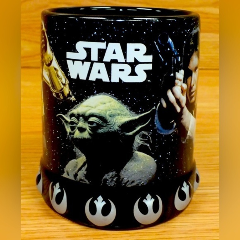 Genuine Lucas Film Galerie Star Wars Han Solo R2D2 CP3O XL Black Coffee Mug